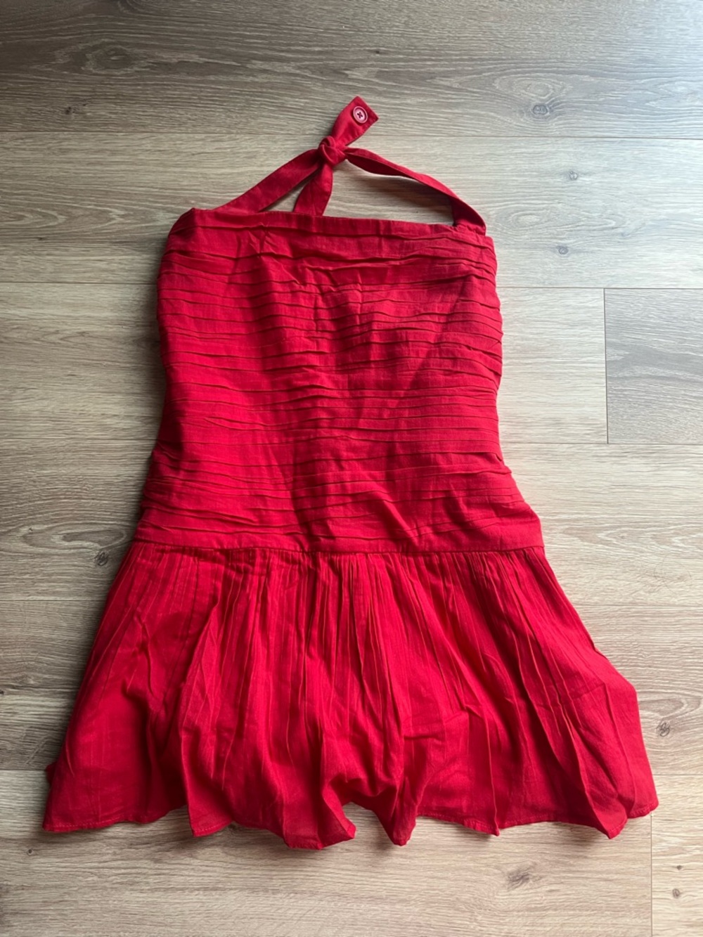 Abercrombie & Fitch Red Halter Mini Dress